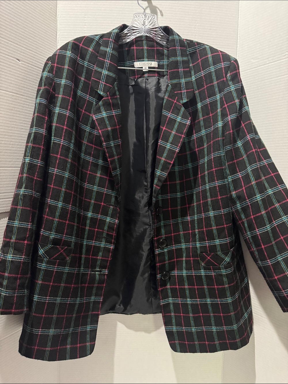 Vintage 90’s Black and Pink Fun Summer Blazer